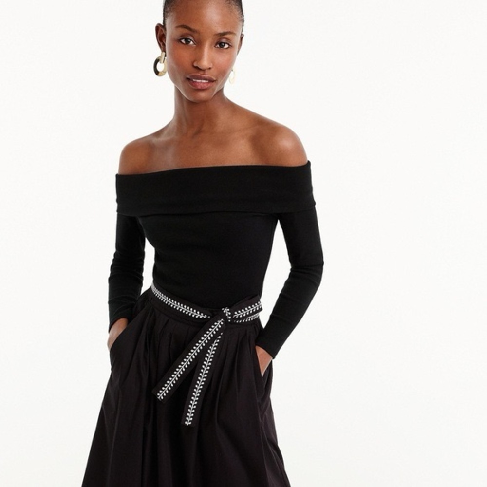 JCrew off the shoulder top black